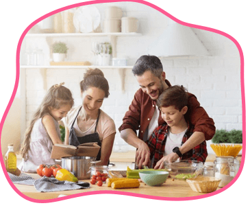 Familia Cocinando